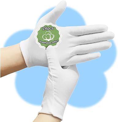 24 gants en coton blanc, gants en coton contre l'eczéma pour mains sèches, gants blancs pour femmes et hommes, doublures de gants lavées pour examiner les pièces de monnaie, les bijoux, argent (xl). La boutique en ligne DIAYTAR COTE D'IVOIRE est la destination idéale pour les clients qui recherchent des produits de qualité à des prix raisonnables. Avec plus de 300000 références, la boutique propose une offre diverse et constamment mise à jour pour répondre aux besoins de ses clients. Les clients peuvent profiter d'une expérience d'achat en ligne sécurisée et fiable avec DIAYTAR COTE D'IVOIRE.