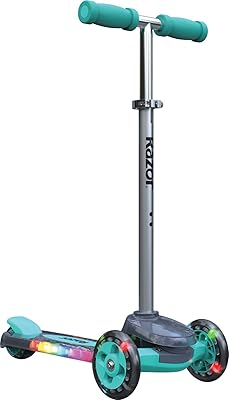 Trottinette razor rollie dlx 3 roues pour jeunes enfants options de conduite assis