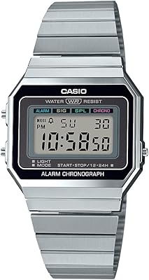 Montre à quartz classique pour homme avec bracelet en acier inoxydable, argent, montre