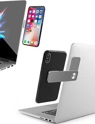 Support de téléphone magnétique réglable, pince de montage latérale pour ordinateur portable, support