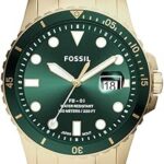 Montre à quartz fossil pour homme, affichage analogique et bracelet en acier inoxydable