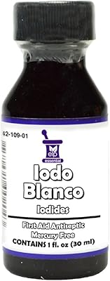 Teinture d'iode décolorée incolore blanc clair iodo yodo blanco doctor e 1 oz