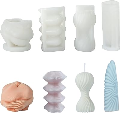 Moules à bougies en silicone jdh, moules à bougies faits à la main