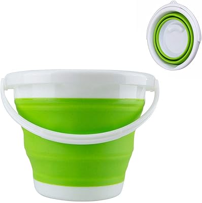 Seaux pliants multifonctions en plastique topend 5l, seau d'eau extérieur en silicone