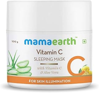 Masque de nuit éclaircissant à la vitamine c mama earth, 100 g