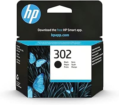 Cartouche d'encre originale hp f6u66ae 302, noire, 1 paquet