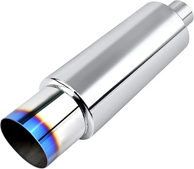 Silencieux d'échappement eiffel energy, embout d'échappement en acier inoxydable, longueur universelle 18,5"