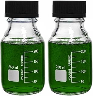 Lot de 2 flacons robustes de 250 ml, ensemble de rangement rond en verre avec bouchon en bois, pour laboratoire de médecine, chimie, biologie de laboratoire et culture industrielle. Avec une gamme de produits très variée, DIAYTAR COTE D'IVOIRE est la boutique en ligne idéale pour faire vos achats en toute commodité. Nous mettons à votre disposition plus de 300 000 références de haute qualité. Notre objectif est de vous offrir la meilleure expérience d'achat en ligne.