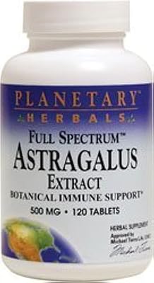 Complément alimentaire à spectre complet d'astragale aux herbes planétaires 120 comprimés (500 mg)