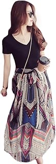 Robe d'été pour femmes, manches courtes, col en v, imprimé floral, ourlet à