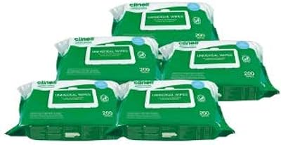 Lingettes humides clenil pour nettoyer et désinfecter les surfaces - 5 paquets