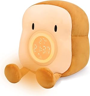 Réveil veilleuse 9" pour enfants horloge de sommeil avec double alarme et répétition