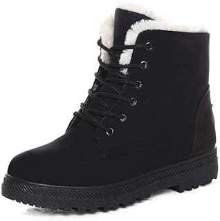 Bottes de neige d'hiver pour femmes, bottines d'extérieur confortables et antidérapantes en cuir