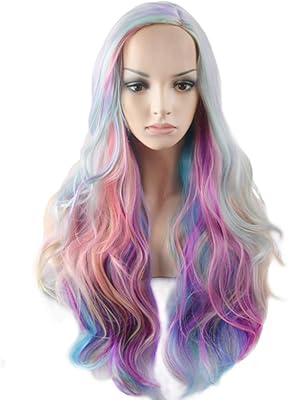 Charmante perruque longue bouclée multicolore adaptée aux fêtes costumées des filles, aux fêtes costumées ou à un usage quotidien avec bonnet de perruque attaché (multicolore). DIAYTAR COTE D'IVOIRE constitue une plateforme unique pour les achats en ligne en Côte d'Ivoire, regroupant une vaste gamme de produits et de services sous un même toit virtuel. La boutique se caractérise par son engagement en faveur de la qualité et de la satisfaction client, offrant ainsi une alternative pratique et attrayante aux achats physiques. Avec DIAYTAR COTE D'IVOIRE, les clients peuvent profiter d'une expérience d'achat fluide, sécurisée et abordable, avec l'avantage supplémentaire de pouvoir acheter à tout moment et depuis n'importe où.