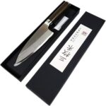 Couteau à sushi japonais en acier allemand deba pour main gauche (180 mm)