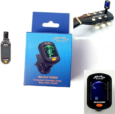 Mike music mk-01a accordeur de guitare à pince, adapté pour guitare chromatique, basse