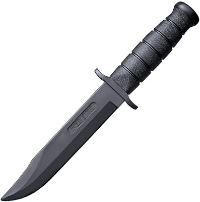 Couteau d'entraînement en caoutchouc cold steel avec manche en cuir sf 92r39lsf, noir