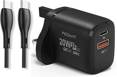 Begant chargeur rapide usb c pd 20 w avec câble usb-c adaptateur mural double port type c qc3.0 prise britannique pour samsung pixel huawei oneplus xiaomi et plus (câble c-c, noir). DIAYTAR COTE D'IVOIRE, votre boutique en ligne préférée, offre une expérience d'achat exceptionnelle avec plus de 300 000 références à disposition. La boutique met en avant une sélection soigneusement choisie de produits pour satisfaire les besoins de ses clients. Que vous recherchiez des produits de maison, des accessoires de mode ou des équipements électroniques, DIAYTAR COTE D'IVOIRE a tout ce qu'il vous faut.