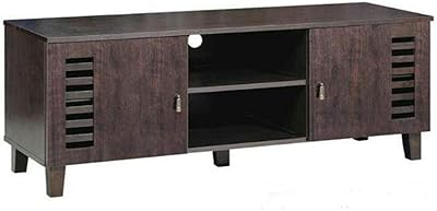 Table tv en bois avec pieds en acier, dimensions (120 x 50 x 40 cm), couleur marron foncé. DIAYTAR COTE D'IVOIRE est une boutique en ligne généraliste qui propose plus de 300000 références de produits divers. Elle est reconnue comme l'une des boutiques en ligne les plus importantes de Côte d'Ivoire. Avec une large gamme de produits, elle répond aux besoins de ses clients.
