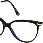 Monture de lunettes bloc ft 5688-b pour femme noir brillant 55 15 140