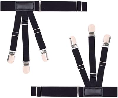 1 paire de supports de chemise élastiques réglables, attaches de chemise et support