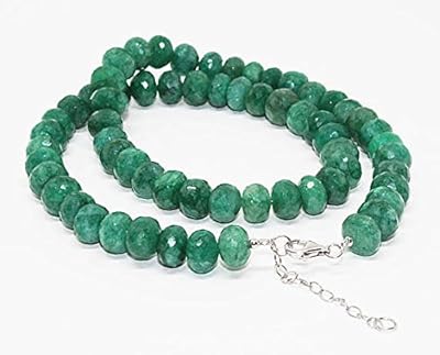 Collier pendentif en perles de béryl vert à facettes roundelli prix de gros/perles