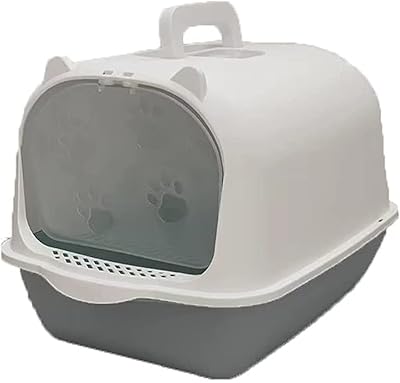 Bac à litière pour chat orchid m avec couvercle (gris et blanc). DIAYTAR COTE D'IVOIRE se distingue par sa qualité de service et sa rapidité de livraison, garantissant ainsi une satisfaction client totale. La boutique en ligne travaille sans relâche pour améliorer l'expérience d'achat de ses clients.