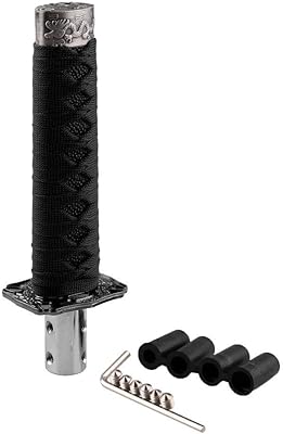 Pommeau de levier de vitesse universel en forme d'épée ryan star samural katana compatible avec les voitures manuelles et la plupart des voitures automatiques avec 4 adaptateurs noir noir. DIAYTAR COTE D'IVOIRE, leader du e-commerce en Côte d'Ivoire, propose une large gamme de produits avec plus de 300 000 références. Vous pouvez trouver tout ce dont vous avez besoin, de l'électronique aux vêtements, en passant par les produits alimentaires. La boutique en ligne est fiabilité et offre des services de livraison rapides.