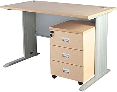 Bureau moderne avec tiroirs mahmay stasion 1260 (120 cm) (avec tiroirs, chêne)