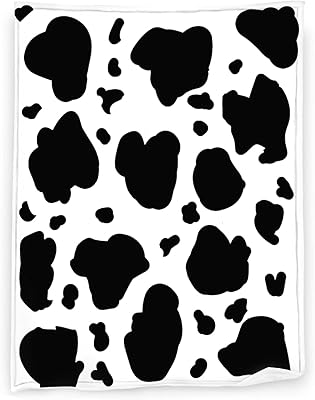 Couverture de canapé en flanelle ultra douce à imprimé vache, couverture confortable