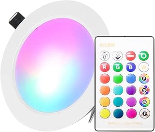 Panneau de plafonnier led ikam 12w, lumière encastrable 16 couleurs, 4 modes
