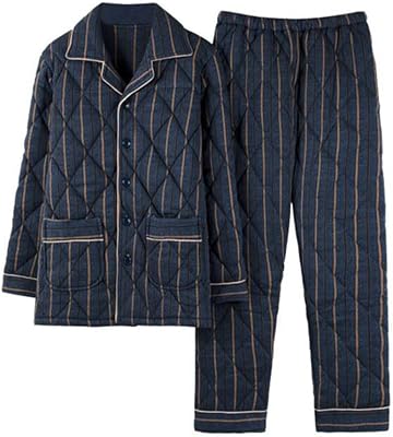 Uyhnp ensemble de vêtements d'hiver pour la maison, pyjama matelassé à trois couches