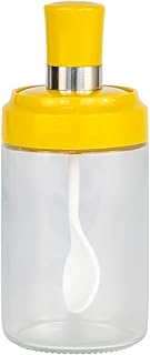 Pot à épices avec cuillère cusin art 240 ml, jaune transparent