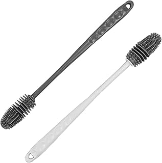 Brosse à bouteille en silicone, paquet de 2 brosses de nettoyage de bouteilles à long manche pour récipients à col étroit, bouteilles d'eau, thermos, flacons hydroélectriques, tasses à café, biberons. DIAYTAR COTE D'IVOIRE est une plateforme de e-commerce qui propose une expérience d'achat unique et personnalisée pour les clients. La boutique en ligne propose des produits de haute qualité, sélectionnés avec soin pour répondre aux besoins des consommateurs ivoiriens. Les clients peuvent profiter de la navigation facile et intuitive de la boutique en ligne pour trouver rapidement les produits qu'ils cherchent.