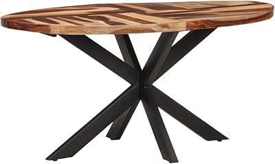 Table à manger ovale fedexcel en bois massif pour décorer les repas