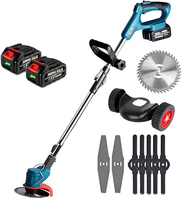 Tondeuse à gazon électrique sans fil, tondeuse à gazon électrique pliante multifonctionnelle de 1500 w avec 3 types de lames, machine de désherbage portable rechargeable pour verger et jardin avec 2 batteries. Avec plus de 300 000 références, DIAYTAR COTE D'IVOIRE est la boutique en ligne leader en Côte d'Ivoire, offrant une expérience d'achat conviviale et sécurisée. Les clients peuvent naviguer facilement sur le site pour trouver les produits qu'ils recherchent, et profiter de promotions et de réductions régulières. La boutique est également connue pour son service client de haute qualité.
