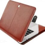 Housse pour ordinateur portable flossen en simili cuir naturel 15,6 pouces pour ordinateur