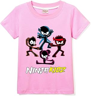T-shirt décontracté à manches courtes ninja kids pour garçons et filles en 100