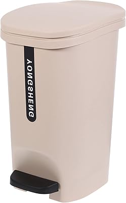 Alipis poubelle à pédale avec couvercle à pédale 10l corbeille à déchets ménagers