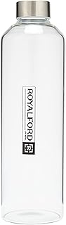 Bouteille d'eau en verre borosilicate royalford de 1 000 ml, rf10434 | bouteille