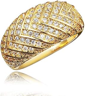 Alliance de mariage en or dubaï sertie de zirconiums, taille 7, zircons cubiques