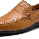 Dadijier mocassins ox pour hommes chaussures de conduite simples en cuir de couleur