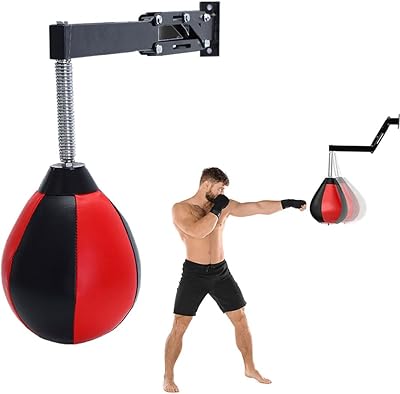 Sac de boxe rapide mural à hauteur réglable avec ballon de boxe réflexe