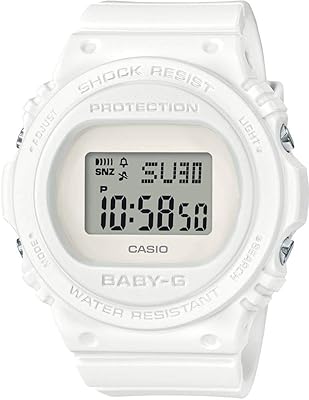 Montre à quartz pour femme baby g, affichage numérique et bracelet en résine