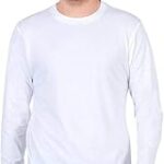 T-shirt à manches longues en coton uni rs2 outfits pour homme, noir