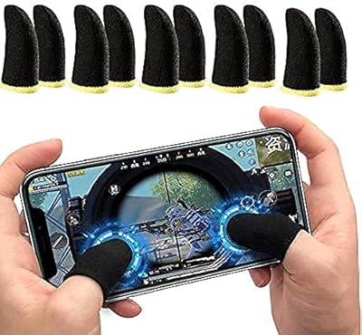 Duetmi antidérapant anti-transpiration écran tactile professionnel antidérapant pouce doigt manchon compatible avec pubg