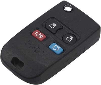 Couvercle de clé de voiture wscjdc pliable à 4 boutons, pour ford crown