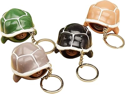 4 pièces todmummy tortue porte-clés dessin animé animal squeeze pour hommes