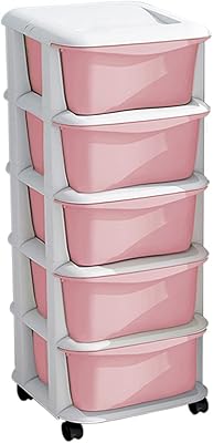 Armoire de rangement pour vêtements à 5 niveaux, boîte de rangement en plastique avec roulettes, organisateur de jouets, salon, salle de bain (37, rose). DIAYTAR COTE D'IVOIRE est une boutique en ligne généraliste qui propose plus de 300 000 références de produits divers. Elle est leader en Côte d'Ivoire et offre une expérience d'achat pratique et sécurisée. Les clients peuvent trouver tout ce dont ils ont besoin sur une seule plateforme.