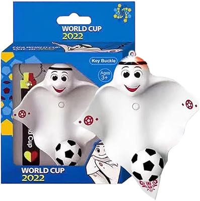 Porte-clés mascotte de la coupe du monde eliton 2022 avec lumière, cadeau souvenir